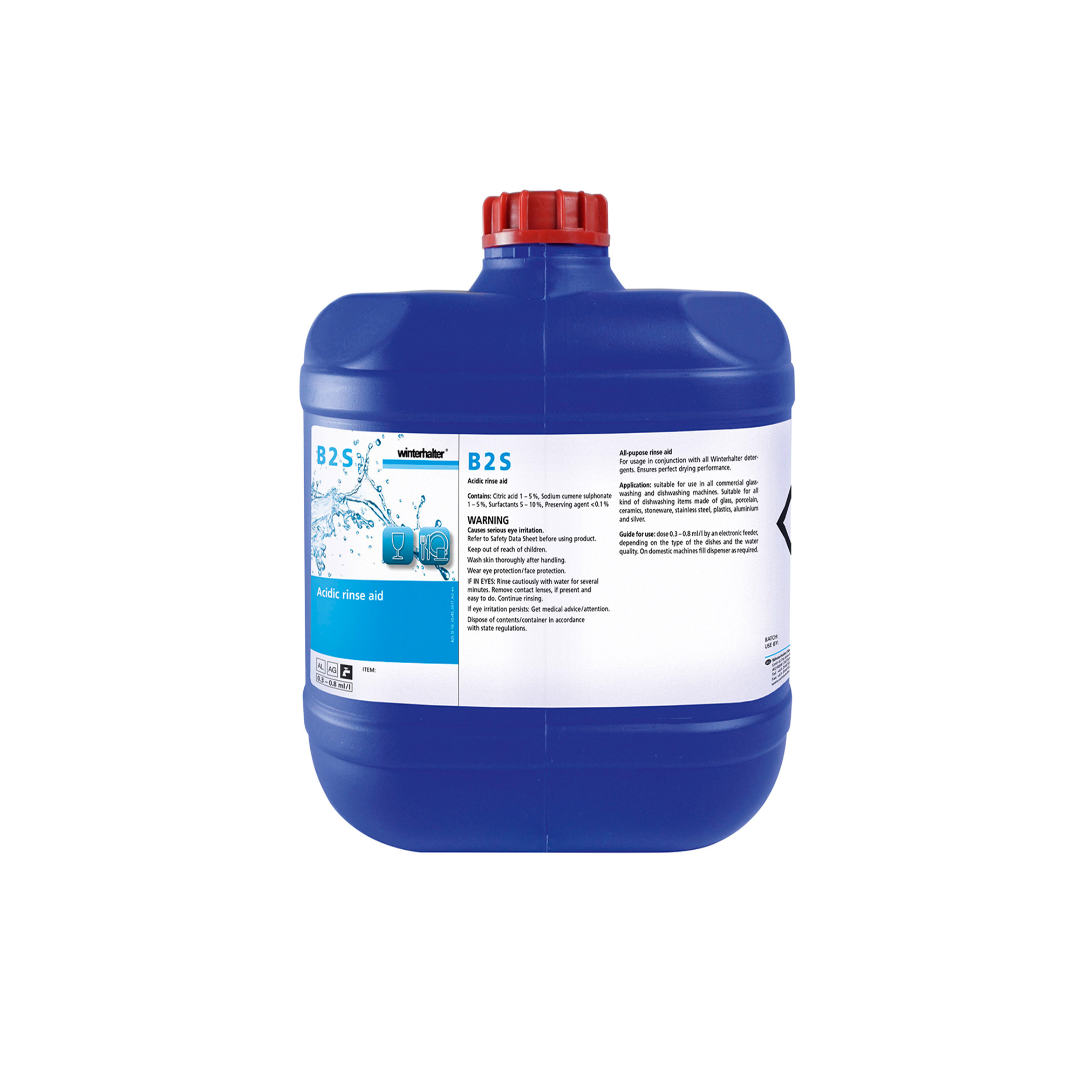 Winterhalter B2S Universal Liquid Glass & Dishwashing Rinse Aid 15 Litre